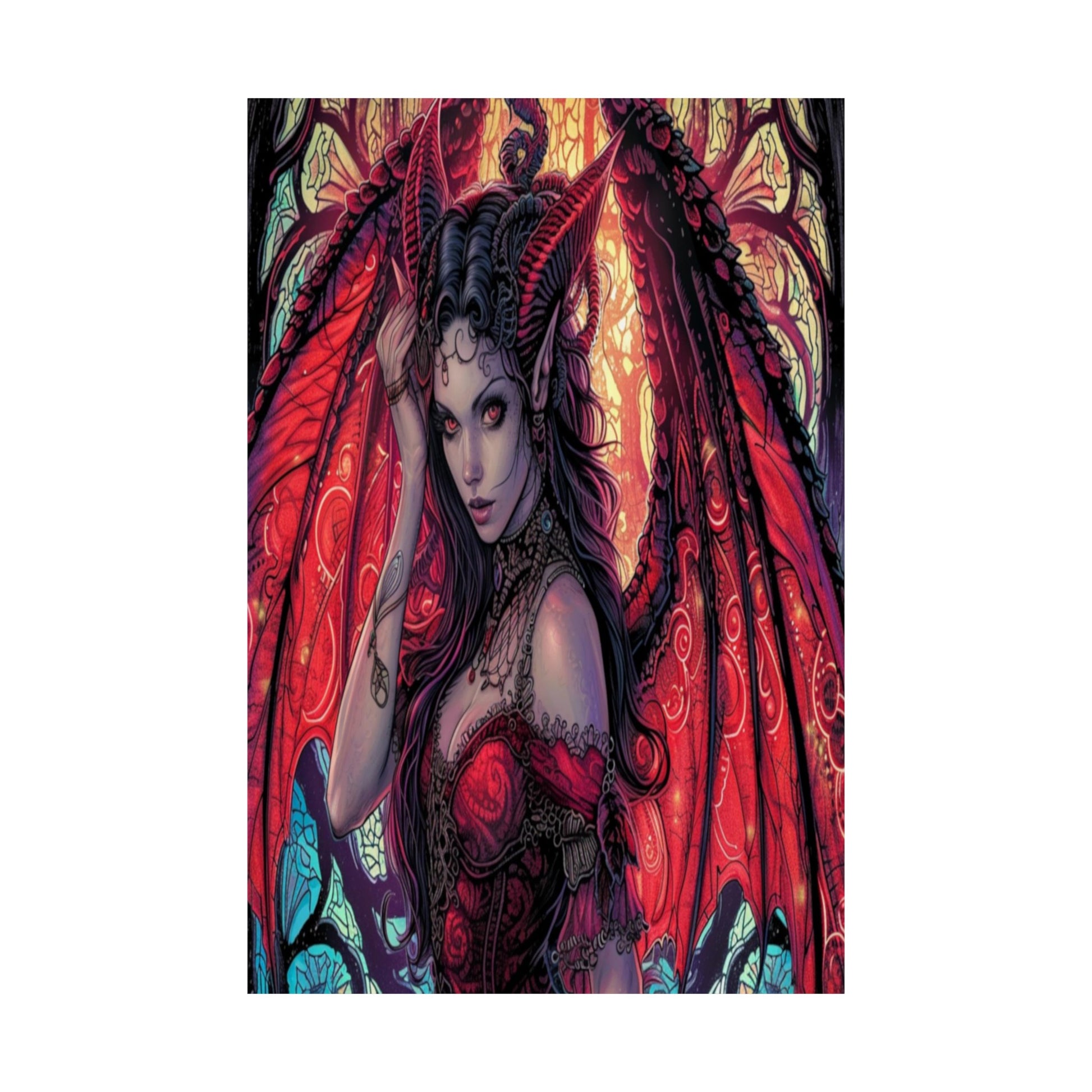 Scarlet Succubus Matte Vertical Posters MysMuse - Premium Matte Vertical Posters from MysMuse - Just $16.95! Shop now at Mysterious Muse