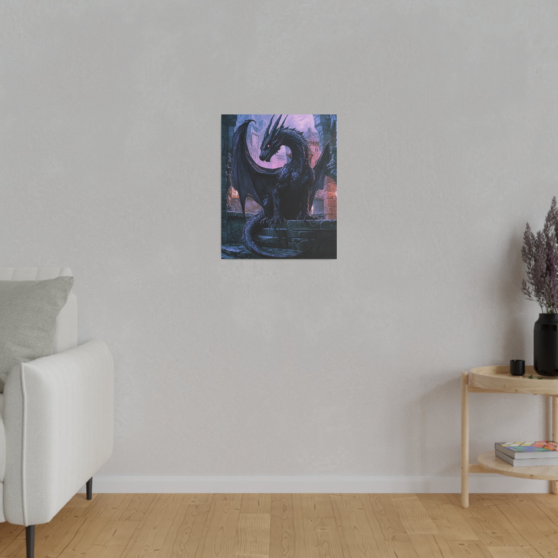 Ebonfire Guardian Matte Canvas Prints MysMuse - Premium Matte Canvas Prints from MysMuse - Just $41.99! Shop now at Mysterious Muse