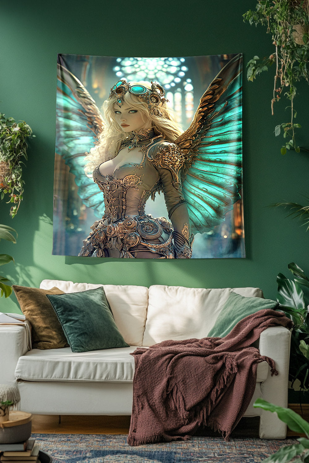 Clockwork Seraph Aetheria Decorative Wall Tapestry MysMuse - Premium Decorative Wall Tapestry from MysMuse - Just $26.99! Shop now at Mysterious Muse