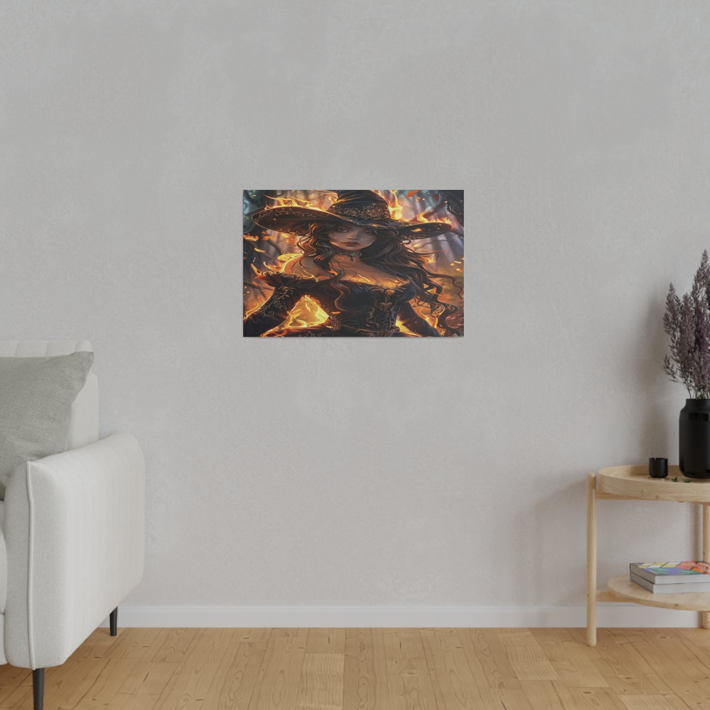 Flameborn Sorceress Matte Canvas Prints MysMuse - Premium Matte Canvas Prints from MysMuse - Just $41.99! Shop now at Mysterious Muse