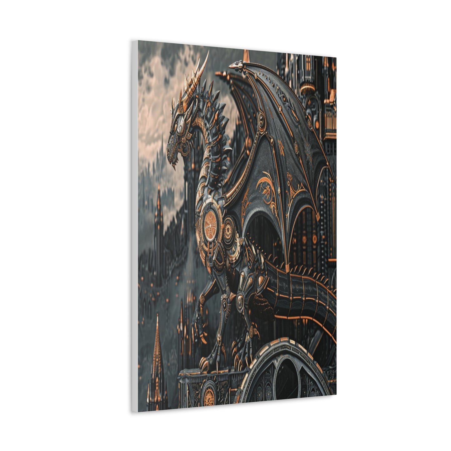 Clockwork Wyvern Canvas Gallery Wraps MysMuse - Premium Canvas from Printify - Just $16.99! Shop now at Mysterious Muse