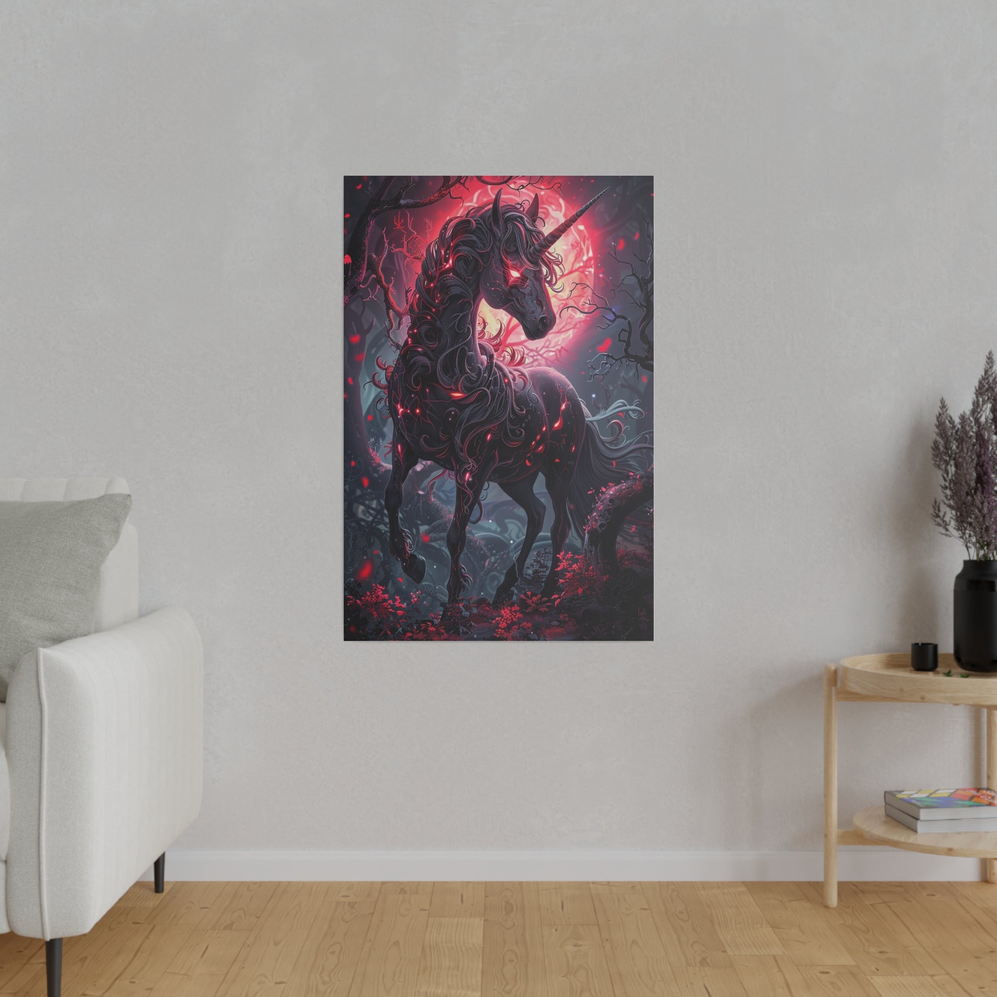 Nightmare Unicorn Matte Canvas Prints MysMuse - Premium Matte Canvas Prints from MysMuse - Just $41.99! Shop now at Mysterious Muse