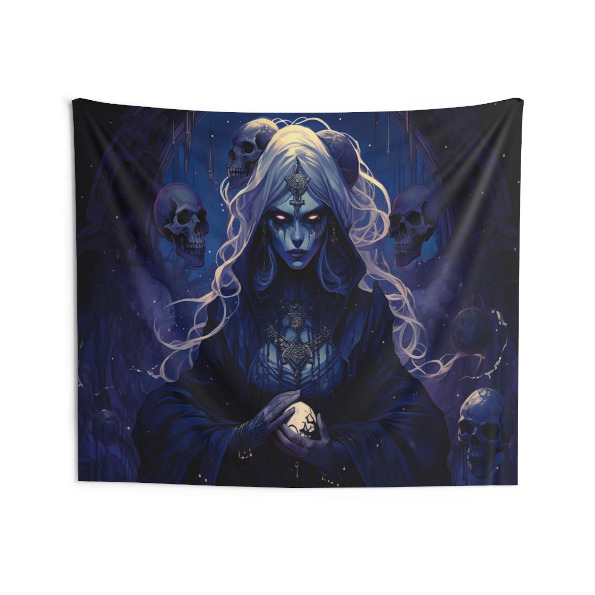 Navy Necromancer Indoor Wall Tapestries Mya Muse - Premium Home Decor from Printify - Just $25.61! Shop now at Mysterious Muse