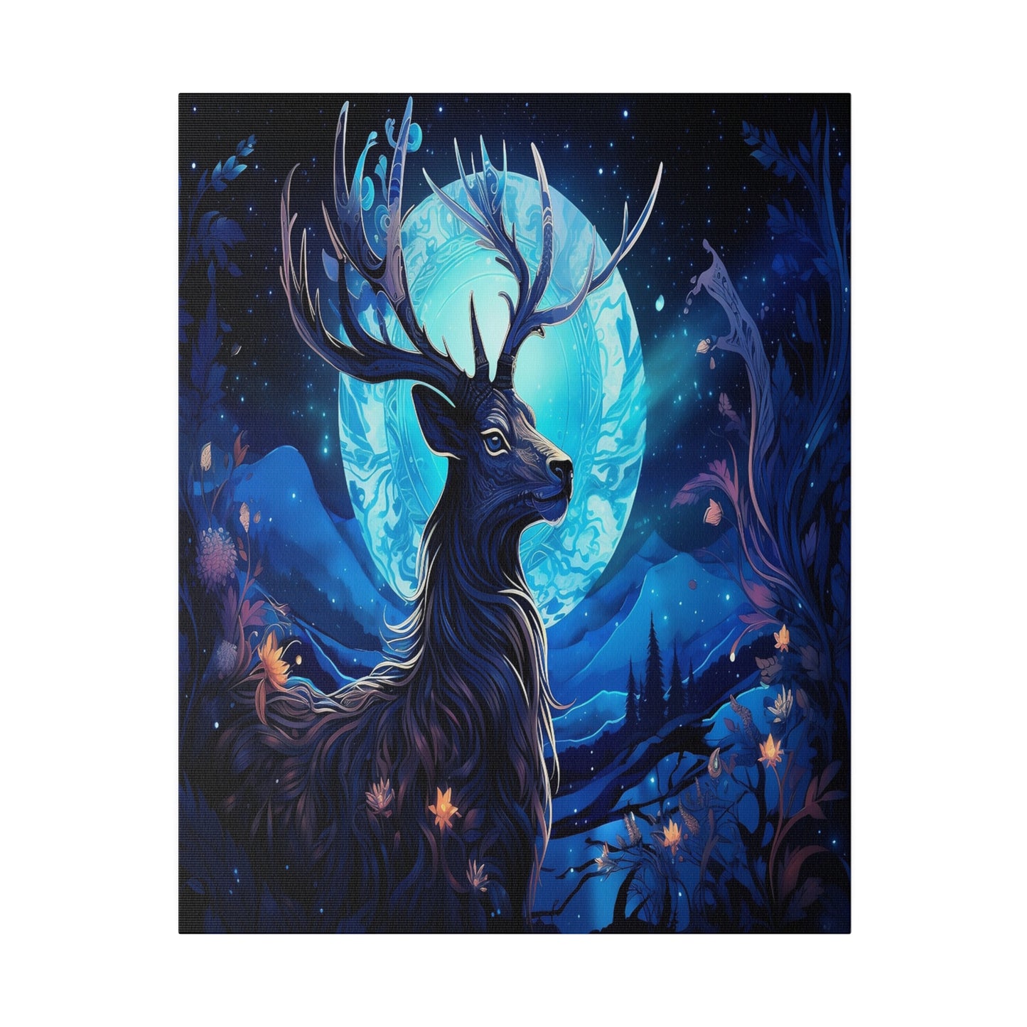 Lunar Majesty Deer Matte Canvas Prints MysMuse - Premium Matte Canvas Prints from MysMuse - Just $41.99! Shop now at Mysterious Muse