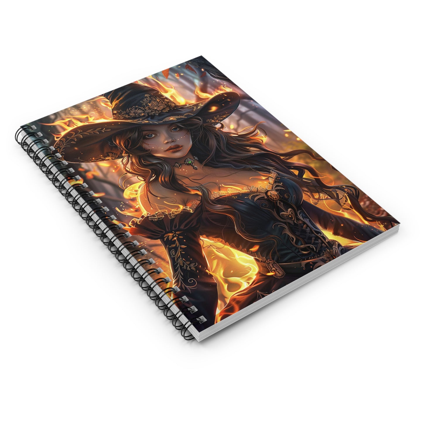 Flameborn Sorceress Spiral Notebook MysMuse - Premium Spiral Notebook from MysMuse - Just $14.99! Shop now at Mysterious Muse