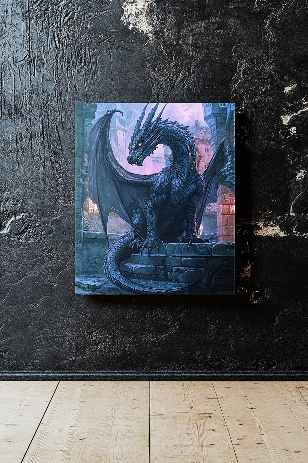 Ebonfire Guardian Matte Canvas Prints MysMuse - Premium Matte Canvas Prints from MysMuse - Just $41.99! Shop now at Mysterious Muse