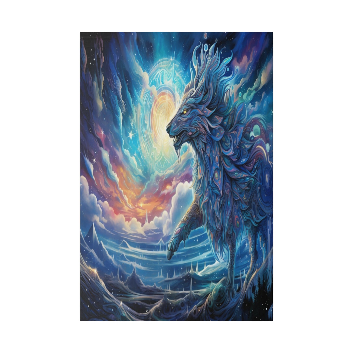 Cosmic Wolf Matte Canvas Prints MysMuse - Premium Matte Canvas Prints from MysMuse - Just $41.99! Shop now at Mysterious Muse