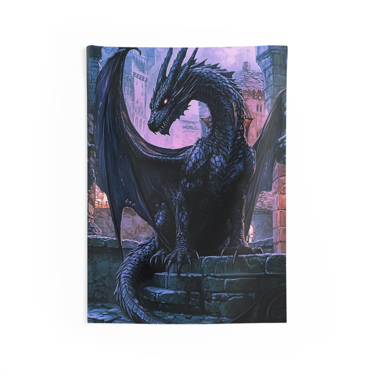 Ebonfire Guardian Decorative Wall Tapestry MysMuse - Premium Decorative Wall Tapestry from MysMuse - Just $26.99! Shop now at Mysterious Muse