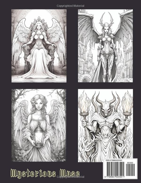 Seven Shades of Sin: Scary Demonic Creatures and Angels Coloring Book - Premium Coloring Book from Mysterious Muse - Just $3! Shop now at Mysterious Muse