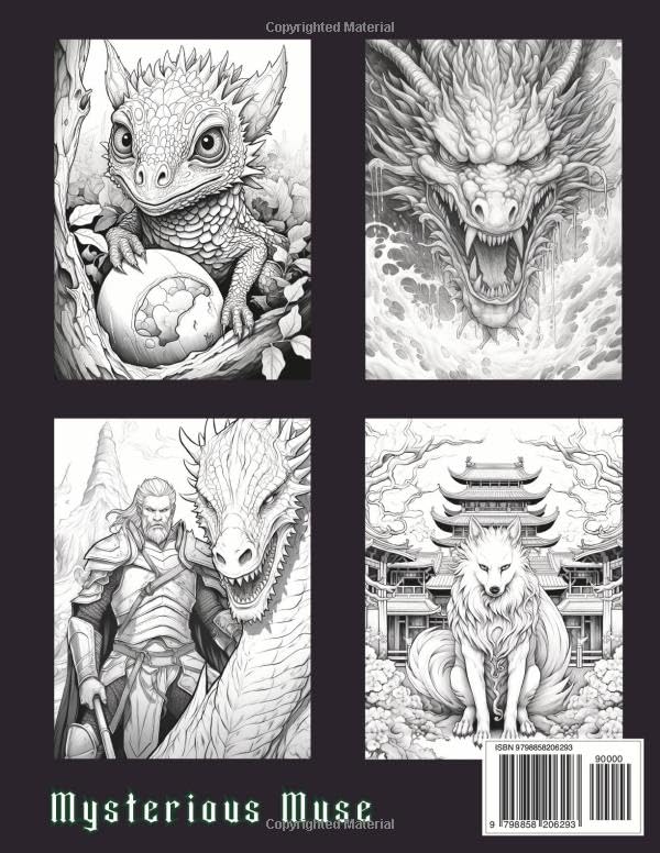 The Dragon's Wrath: Scary Mythical Creatures and Dragons Coloring Book(Digital Download) - Premium Coloring Book from Mysterious Muse - Just $3! Shop now at Mysterious Muse