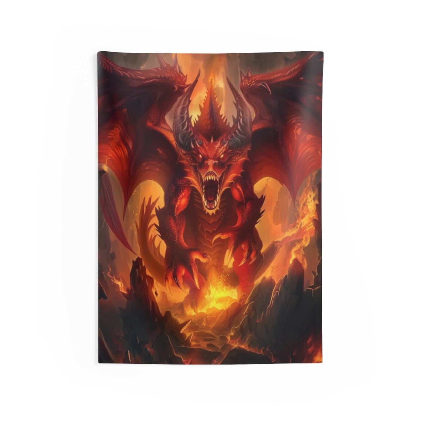 Dragon’s Inferno Decorative Wall Tapestry MysMuse - Premium Decorative Wall Tapestry from MysMuse - Just $26.99! Shop now at Mysterious Muse