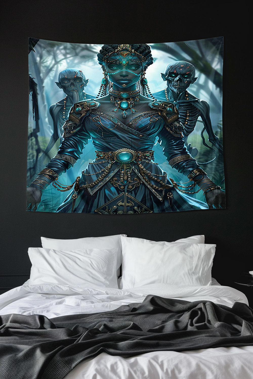 Sorceress of Eternal Night Decorative Wall Tapestry MysMuse - Premium Decorative Wall Tapestry from MysMuse - Just $26.99! Shop now at Mysterious Muse