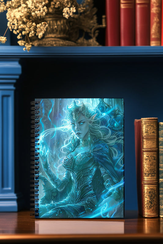 Frostborn Elven Empress Spiral Notebook MysMuse - Premium Spiral Notebook from MysMuse - Just $14.99! Shop now at Mysterious Muse