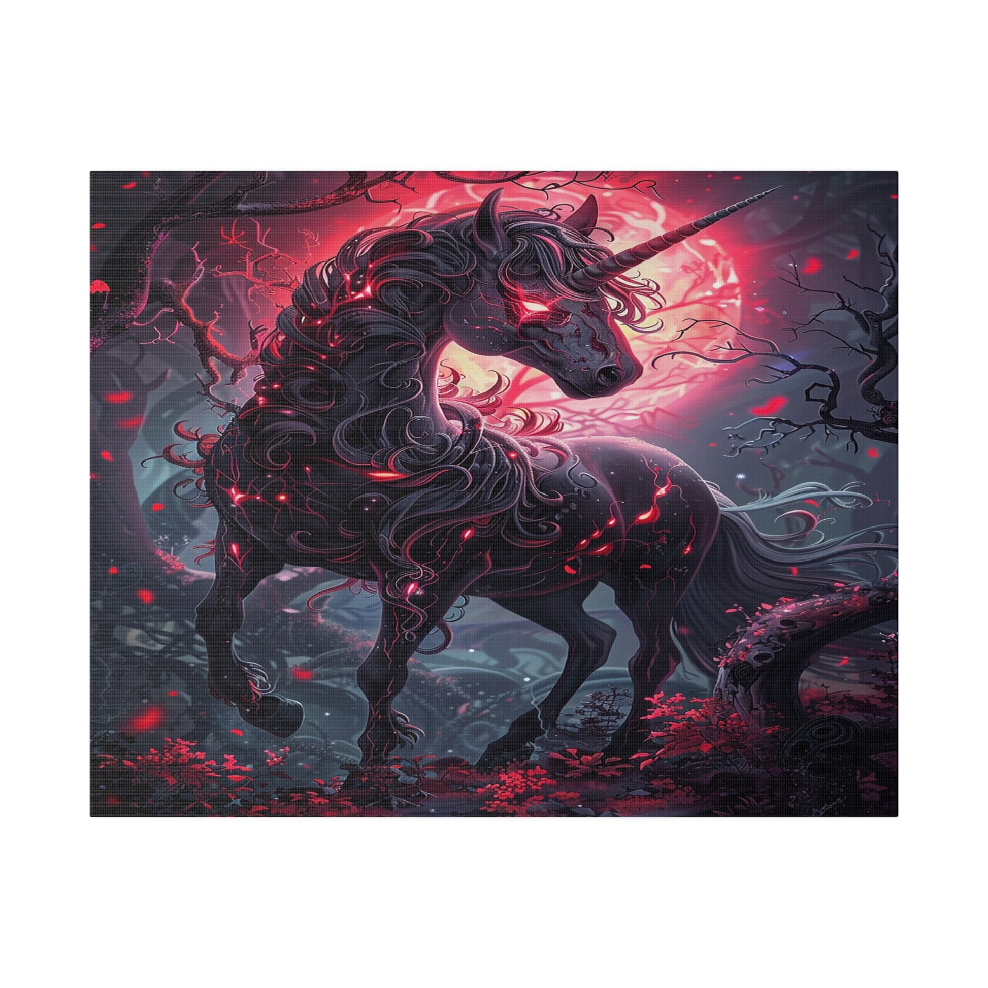 Nightmare Unicorn Matte Canvas Prints MysMuse - Premium Matte Canvas Prints from MysMuse - Just $41.99! Shop now at Mysterious Muse