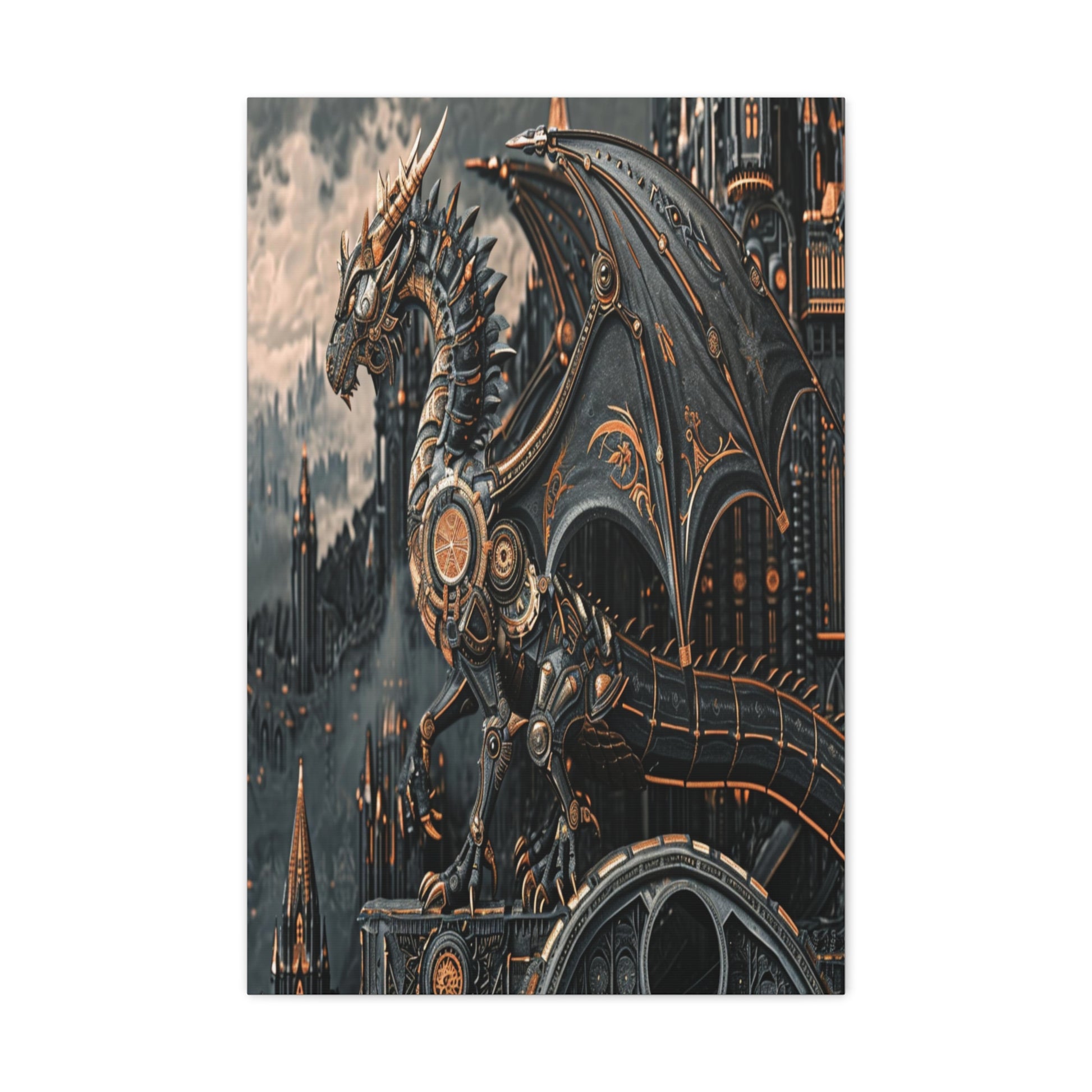 Clockwork Wyvern Canvas Gallery Wraps MysMuse - Premium Canvas from Printify - Just $16.99! Shop now at Mysterious Muse