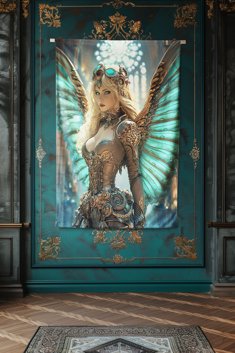 Clockwork Seraph Aetheria Decorative Wall Tapestry MysMuse - Premium Decorative Wall Tapestry from MysMuse - Just $26.99! Shop now at Mysterious Muse