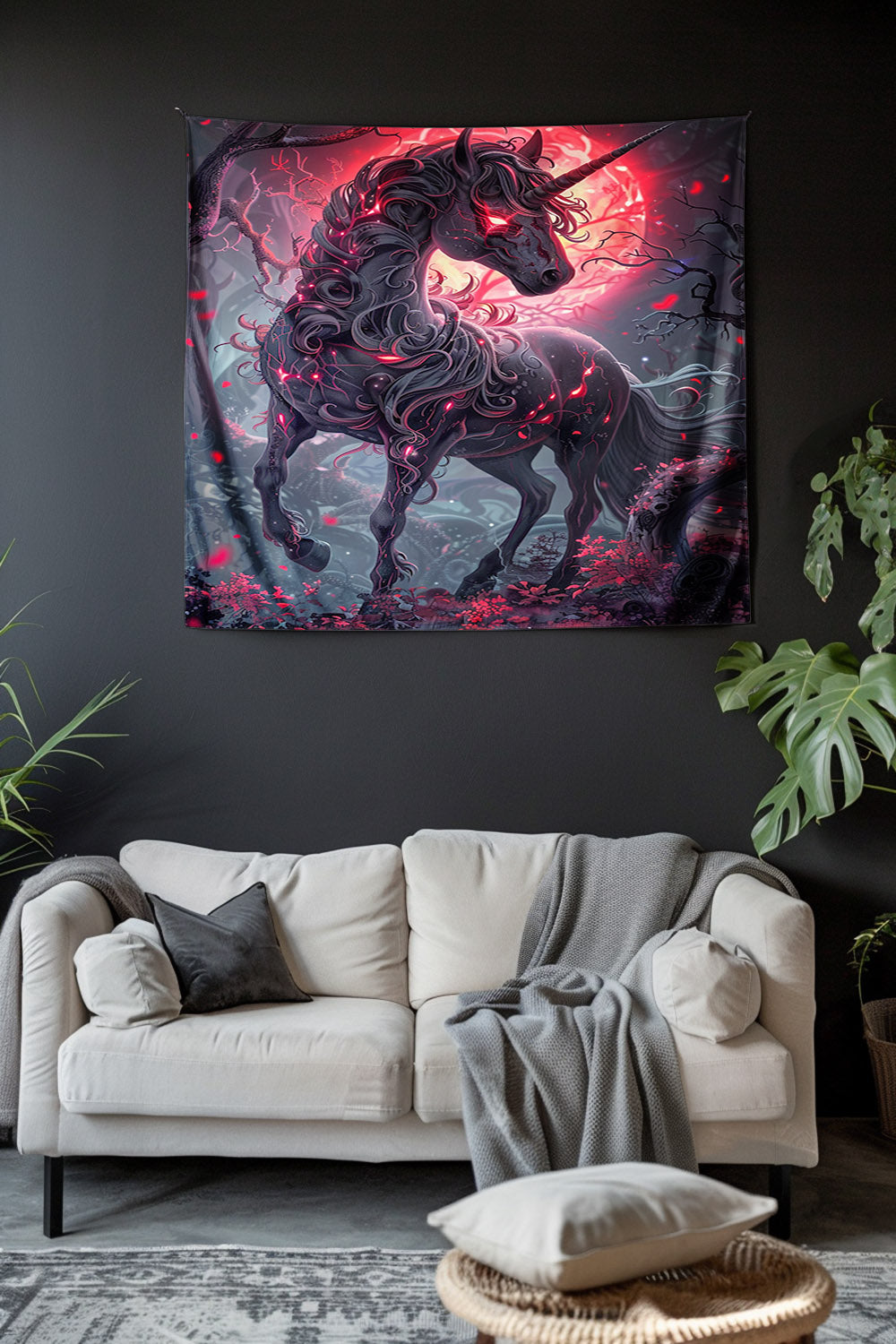 Nightmare Unicorn Decorative Wall Tapestry MysMuse - Premium Decorative Wall Tapestry from MysMuse - Just $26.99! Shop now at Mysterious Muse