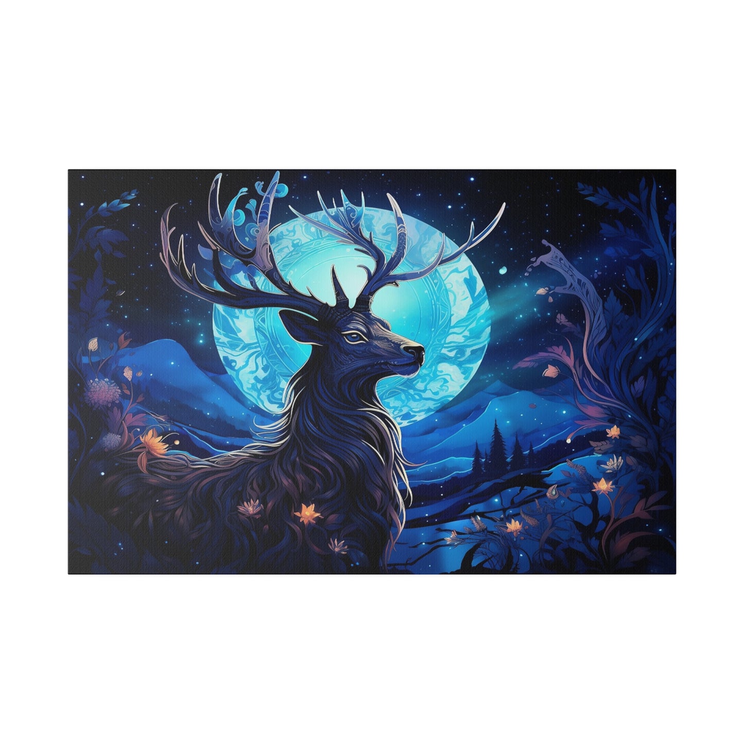 Lunar Majesty Deer Matte Canvas Prints MysMuse - Premium Matte Canvas Prints from MysMuse - Just $41.99! Shop now at Mysterious Muse