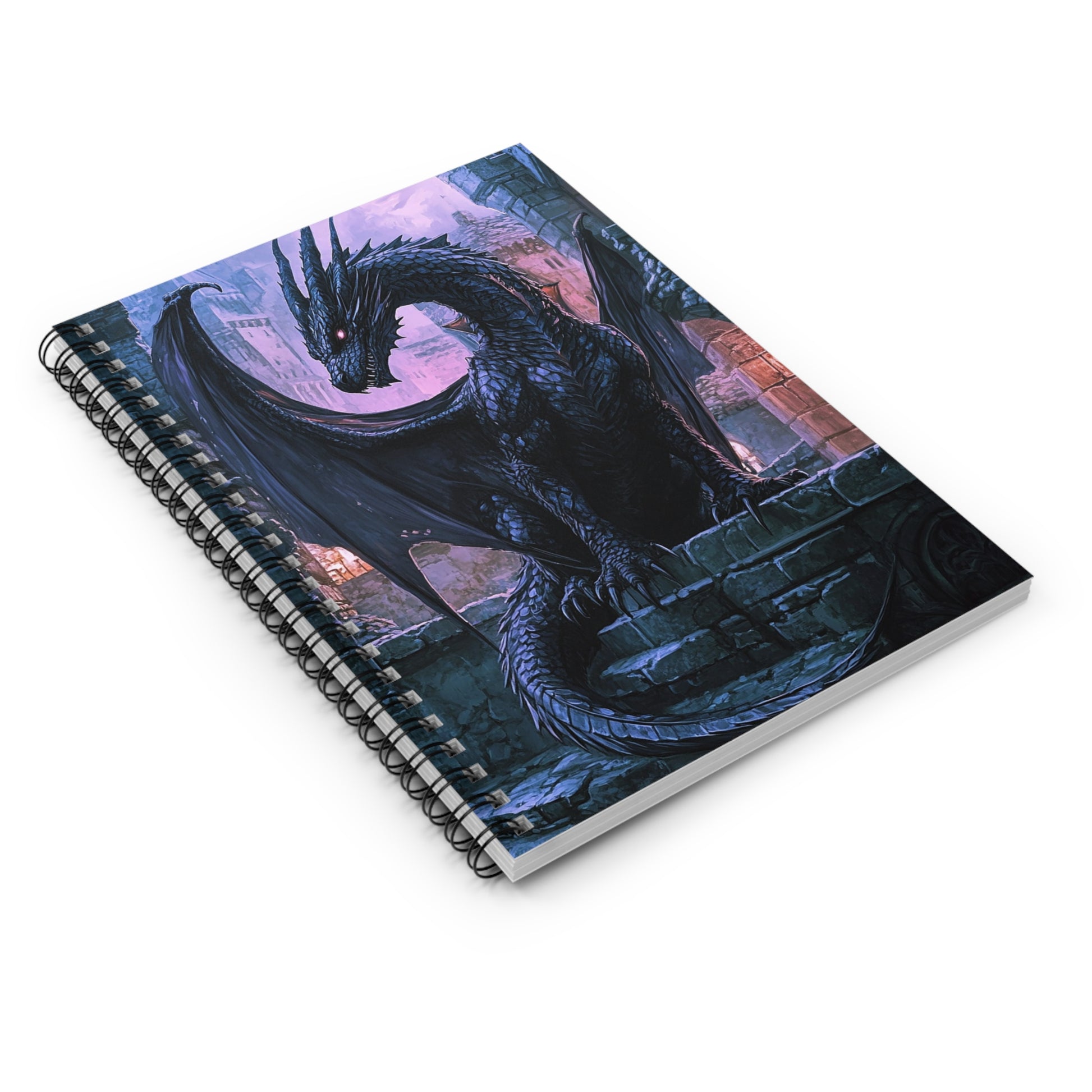 Ebonfire Guardian Spiral Notebook MysMuse - Premium Spiral Notebook from MysMuse - Just $14.99! Shop now at Mysterious Muse