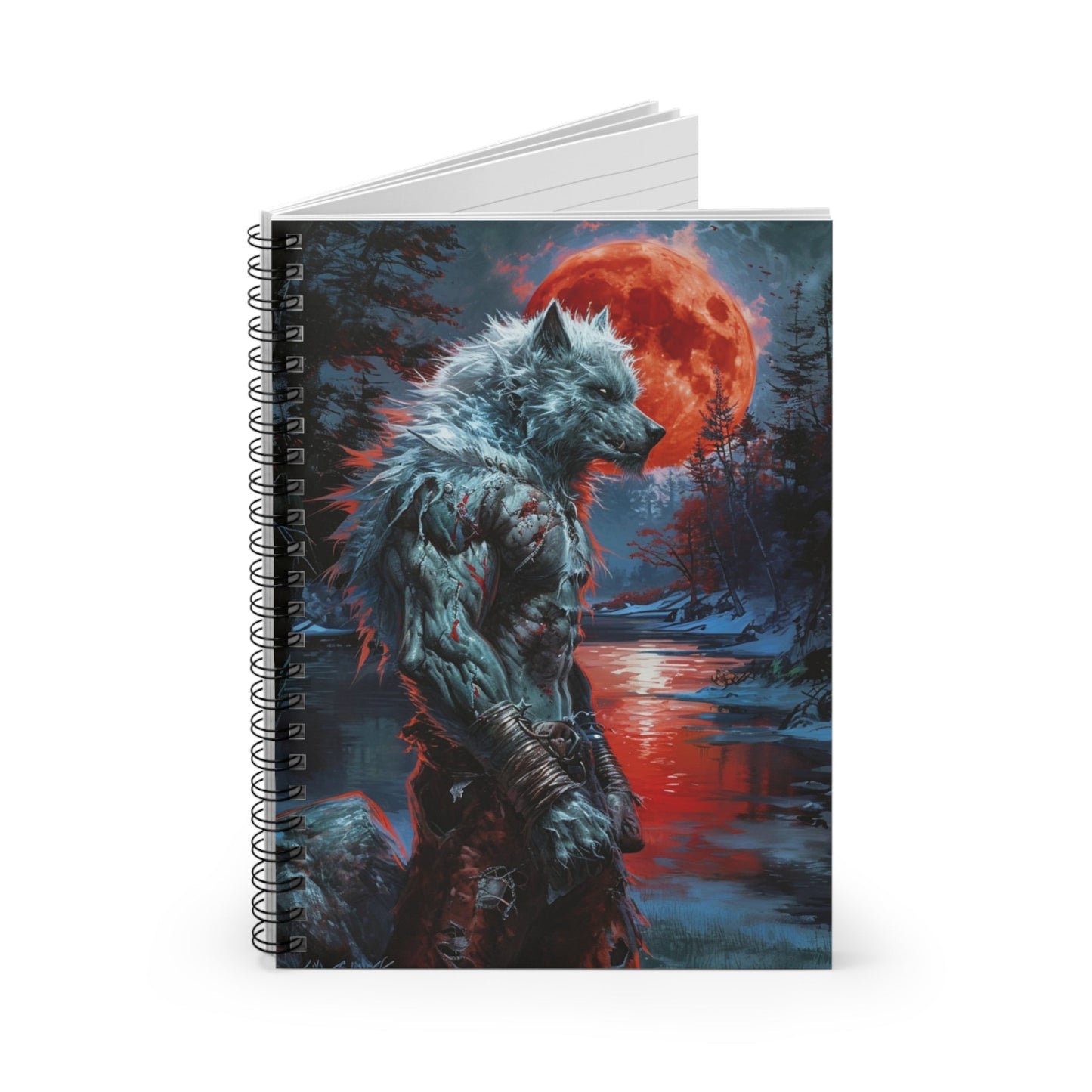 Blood Moon Lycanthrope Spiral Notebook MysMuse - Premium Spiral Notebook from MysMuse - Just $14.99! Shop now at Mysterious Muse