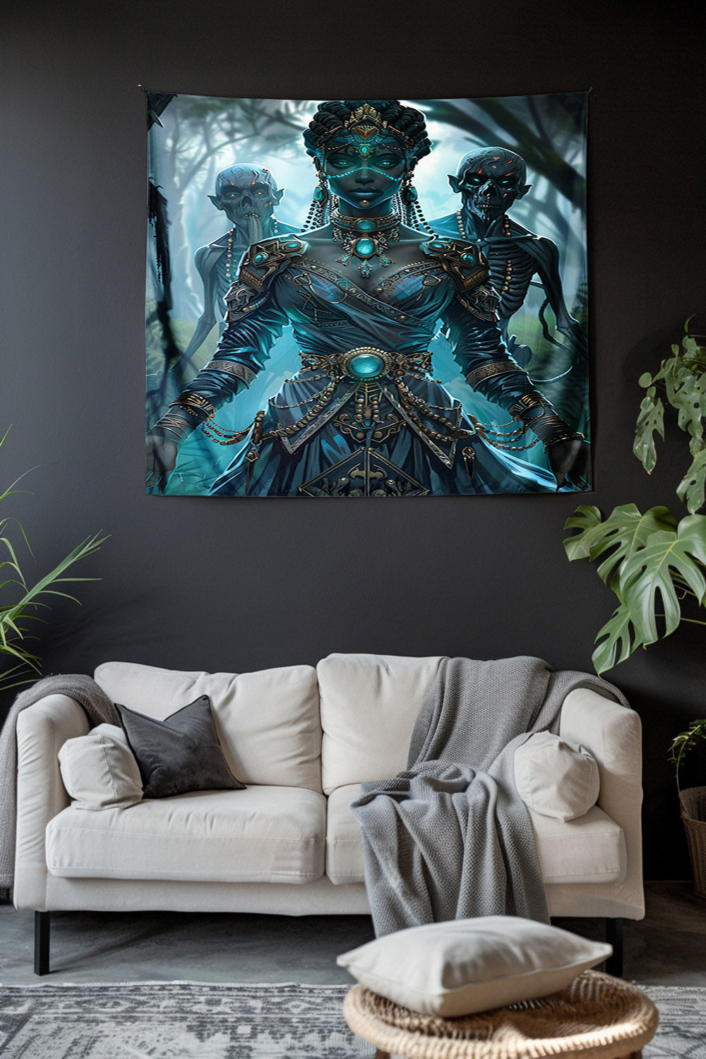 Sorceress of Eternal Night Decorative Wall Tapestry MysMuse - Premium Decorative Wall Tapestry from MysMuse - Just $26.99! Shop now at Mysterious Muse