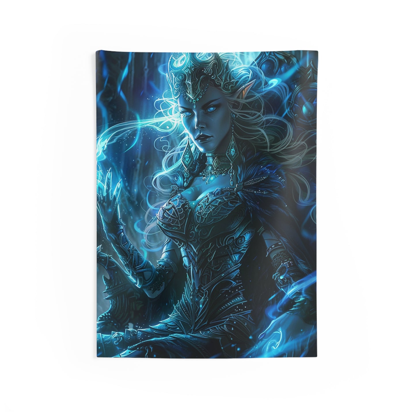 Frostborn Elven Empress Decorative Wall Tapestry MysMuse - Premium Decorative Wall Tapestry from MysMuse - Just $26.99! Shop now at Mysterious Muse