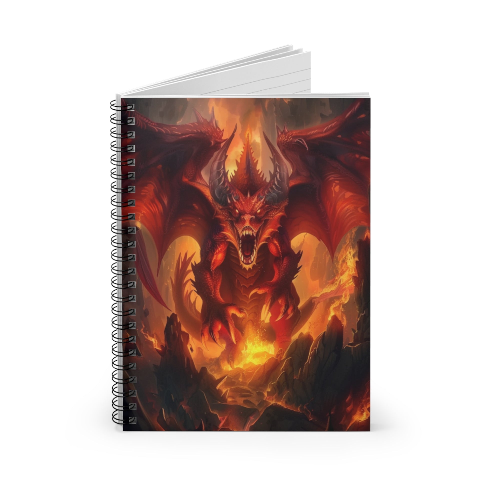 Dragon’s Inferno Spiral Notebook MysMuse - Premium Spiral Notebook from MysMuse - Just $14.99! Shop now at Mysterious Muse