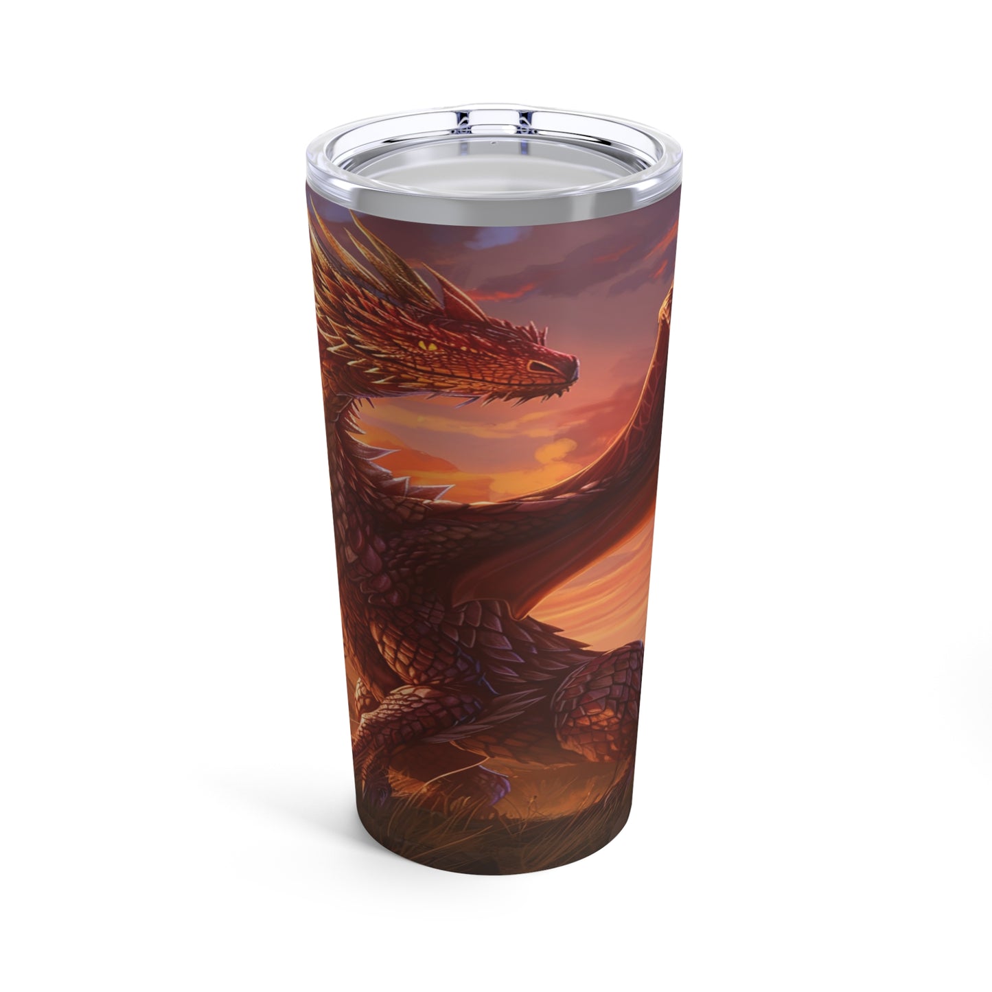 Red Savannah Dragon Steel Tumbler Drinkware MysMuse - Premium Tumbler from MysMuse - Just $37.95! Shop now at Mysterious Muse