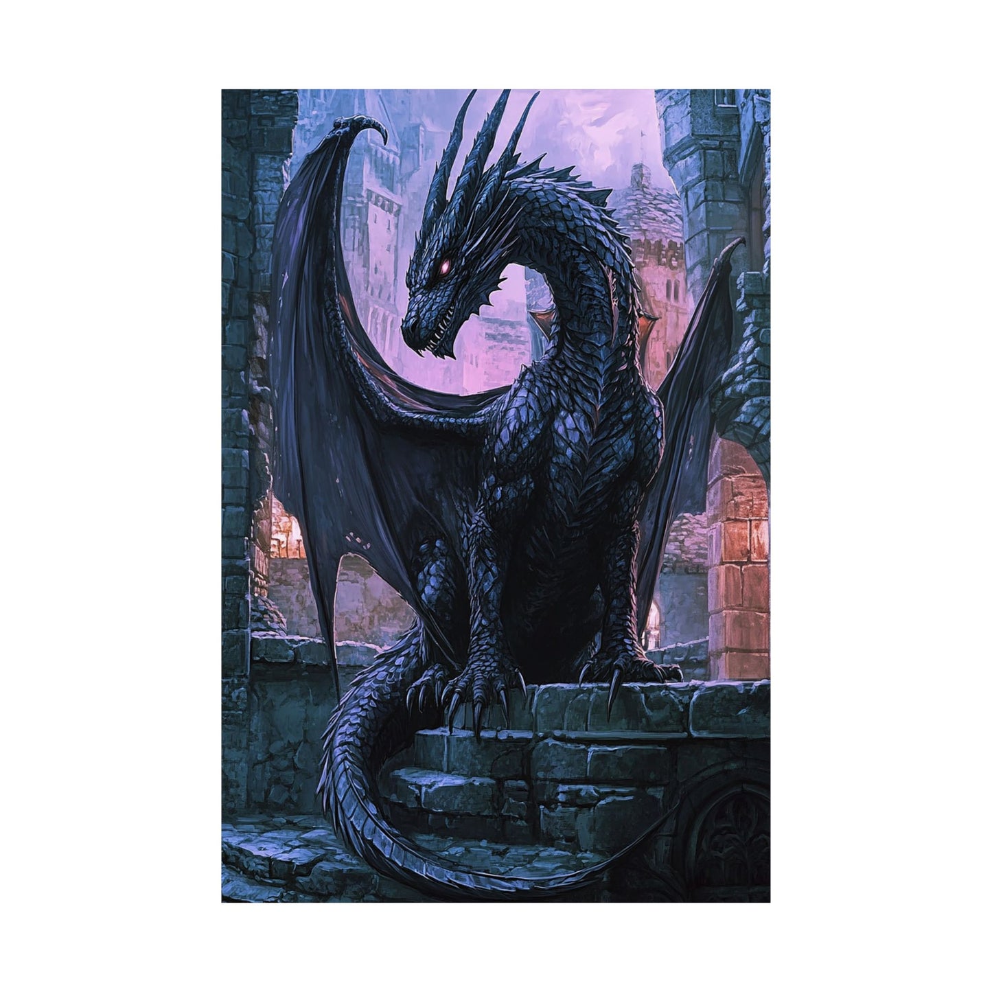 Ebonfire Guardian Matte Vertical Posters MysMuse. - Premium Matte Vertical Posters from MysMuse - Just $16.95! Shop now at Mysterious Muse