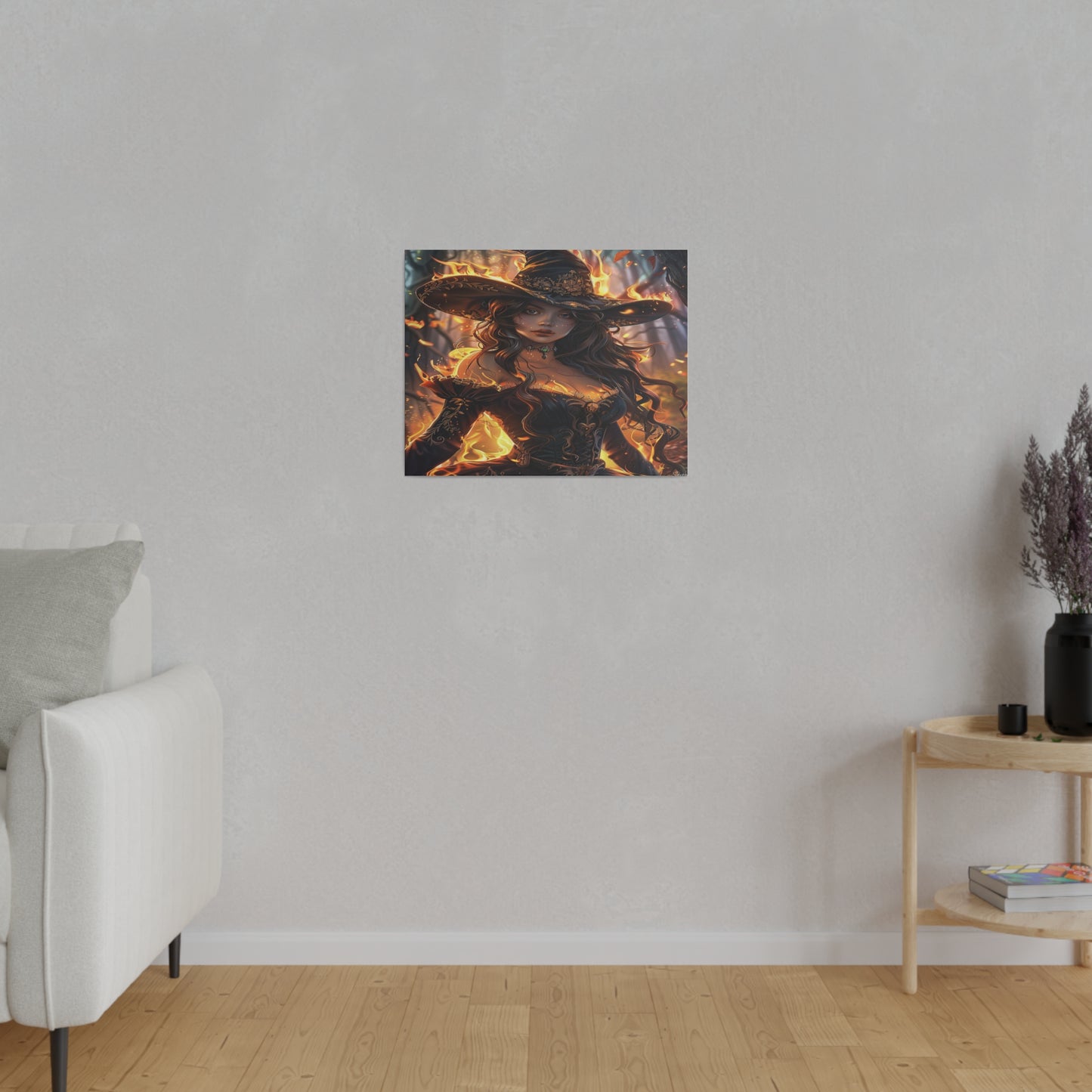 Flameborn Sorceress Matte Canvas Prints MysMuse - Premium Matte Canvas Prints from MysMuse - Just $41.99! Shop now at Mysterious Muse