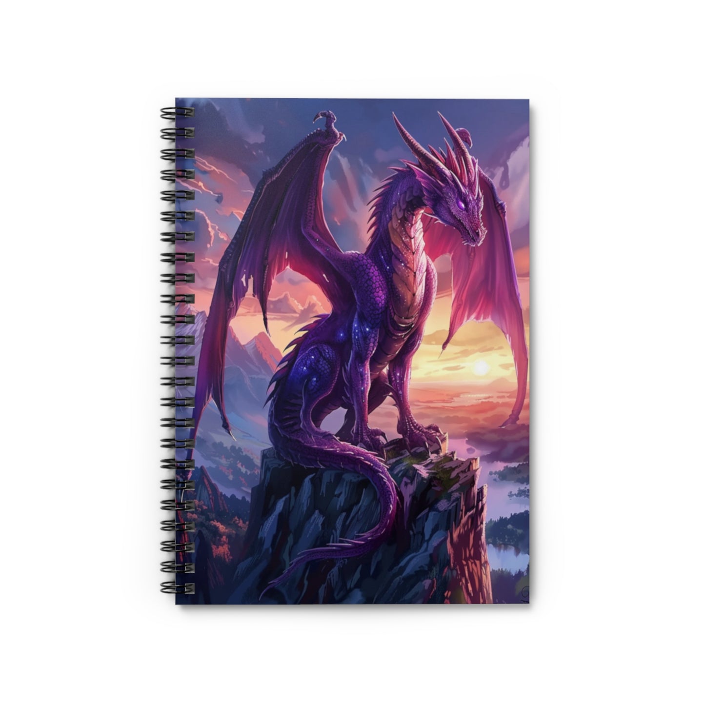 Dusk Dragon Spiral Notebook MysMuse - Premium Spiral Notebook from MysMuse - Just $14.99! Shop now at Mysterious Muse