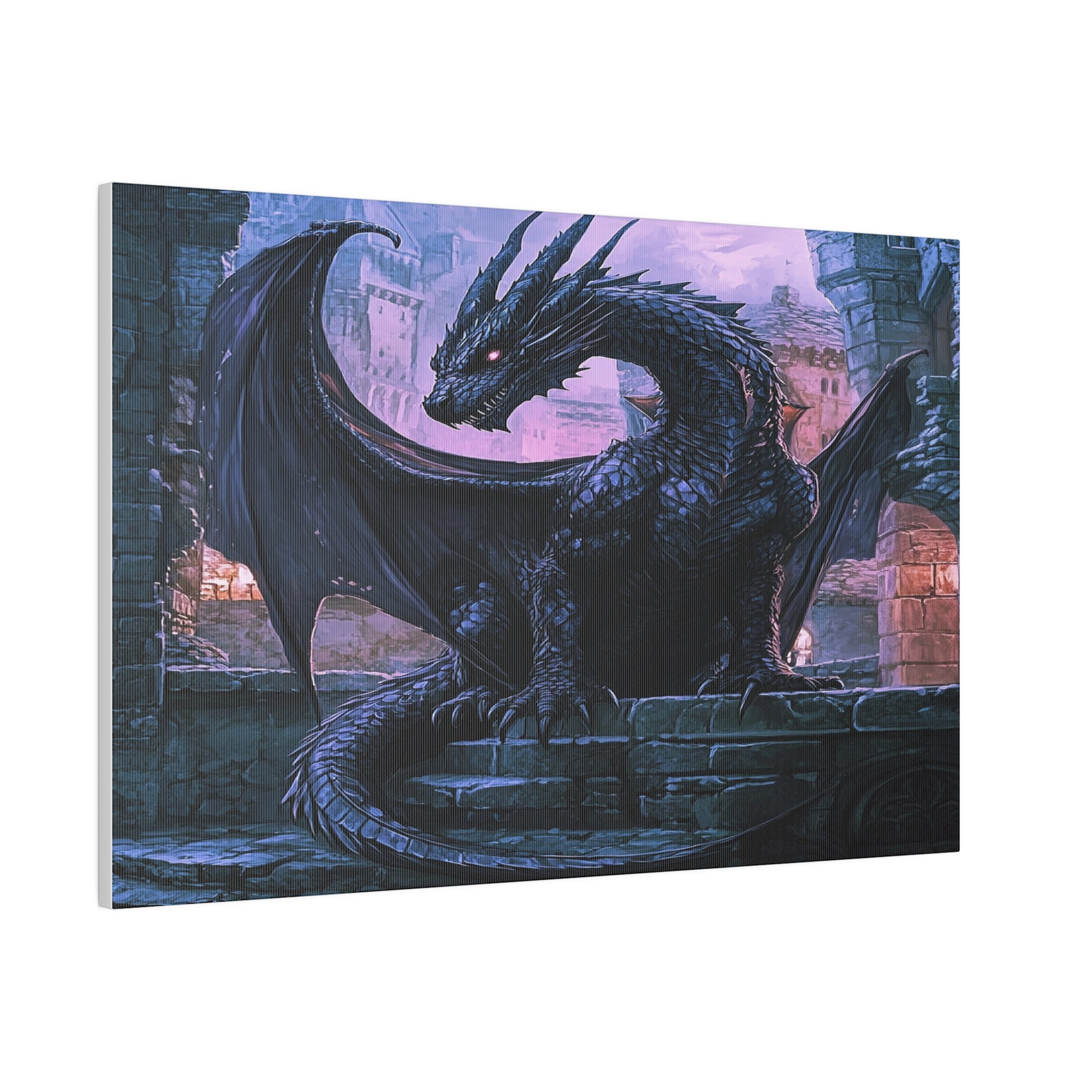 Ebonfire Guardian Matte Canvas Prints MysMuse - Premium Matte Canvas Prints from MysMuse - Just $41.99! Shop now at Mysterious Muse