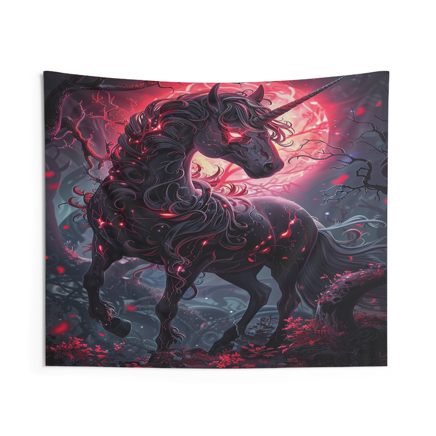 Nightmare Unicorn Decorative Wall Tapestry MysMuse - Premium Decorative Wall Tapestry from MysMuse - Just $26.99! Shop now at Mysterious Muse