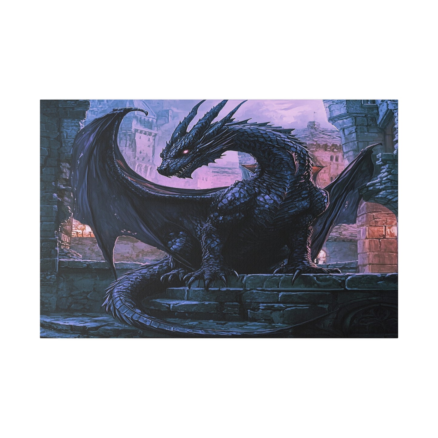 Ebonfire Guardian Matte Canvas Prints MysMuse - Premium Matte Canvas Prints from MysMuse - Just $41.99! Shop now at Mysterious Muse