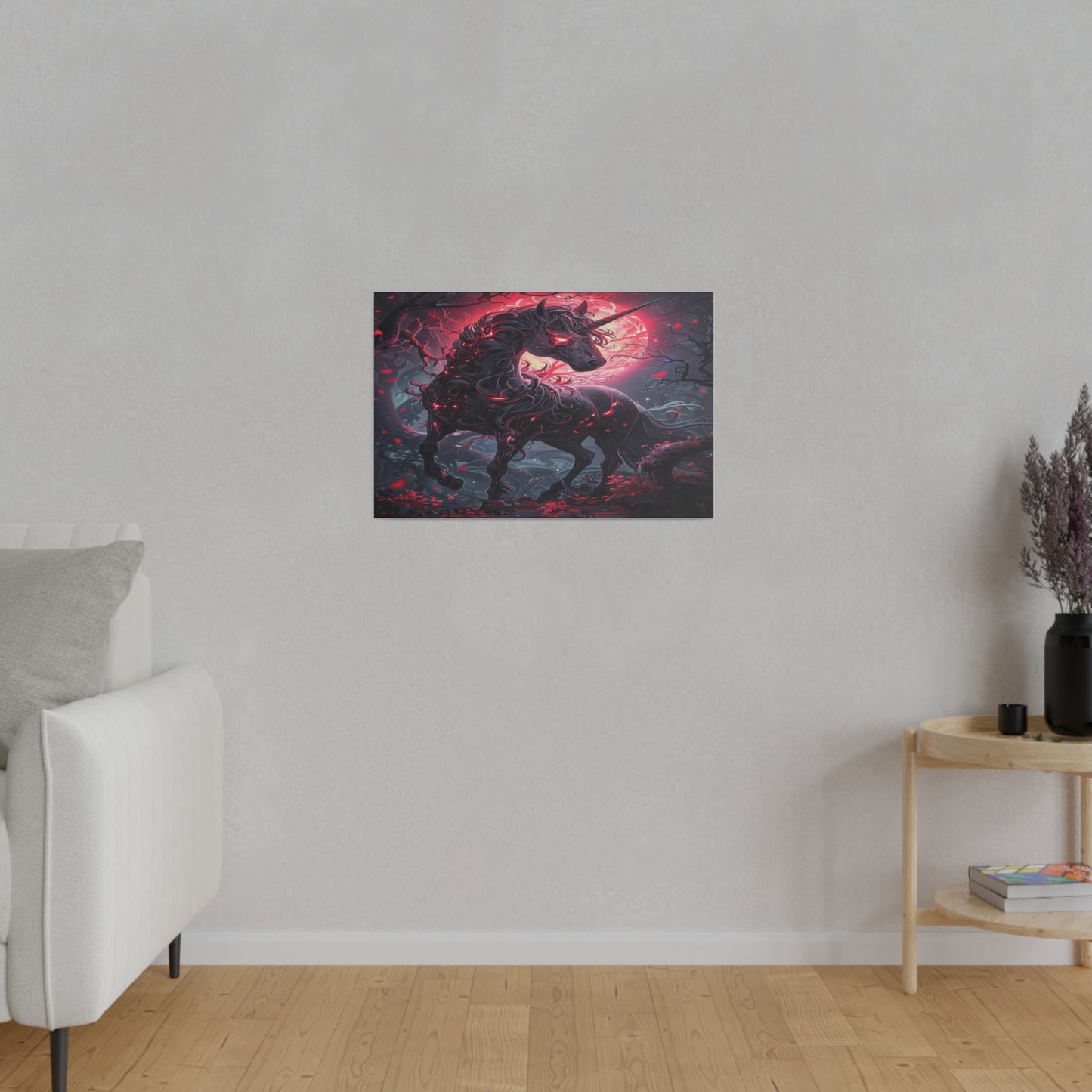 Nightmare Unicorn Matte Canvas Prints MysMuse - Premium Matte Canvas Prints from MysMuse - Just $41.99! Shop now at Mysterious Muse