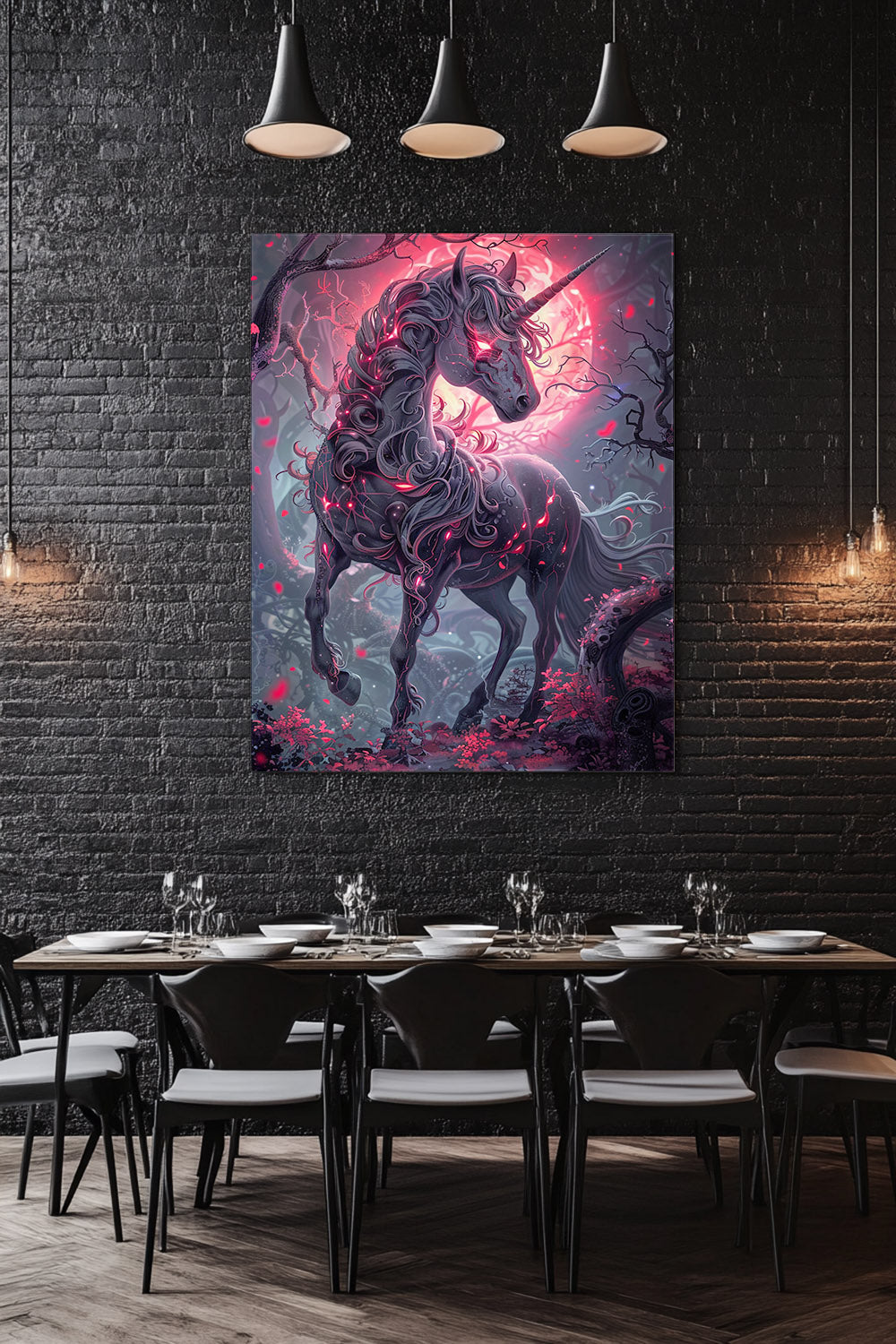 Nightmare Unicorn Matte Canvas Prints MysMuse - Premium Matte Canvas Prints from MysMuse - Just $41.99! Shop now at Mysterious Muse