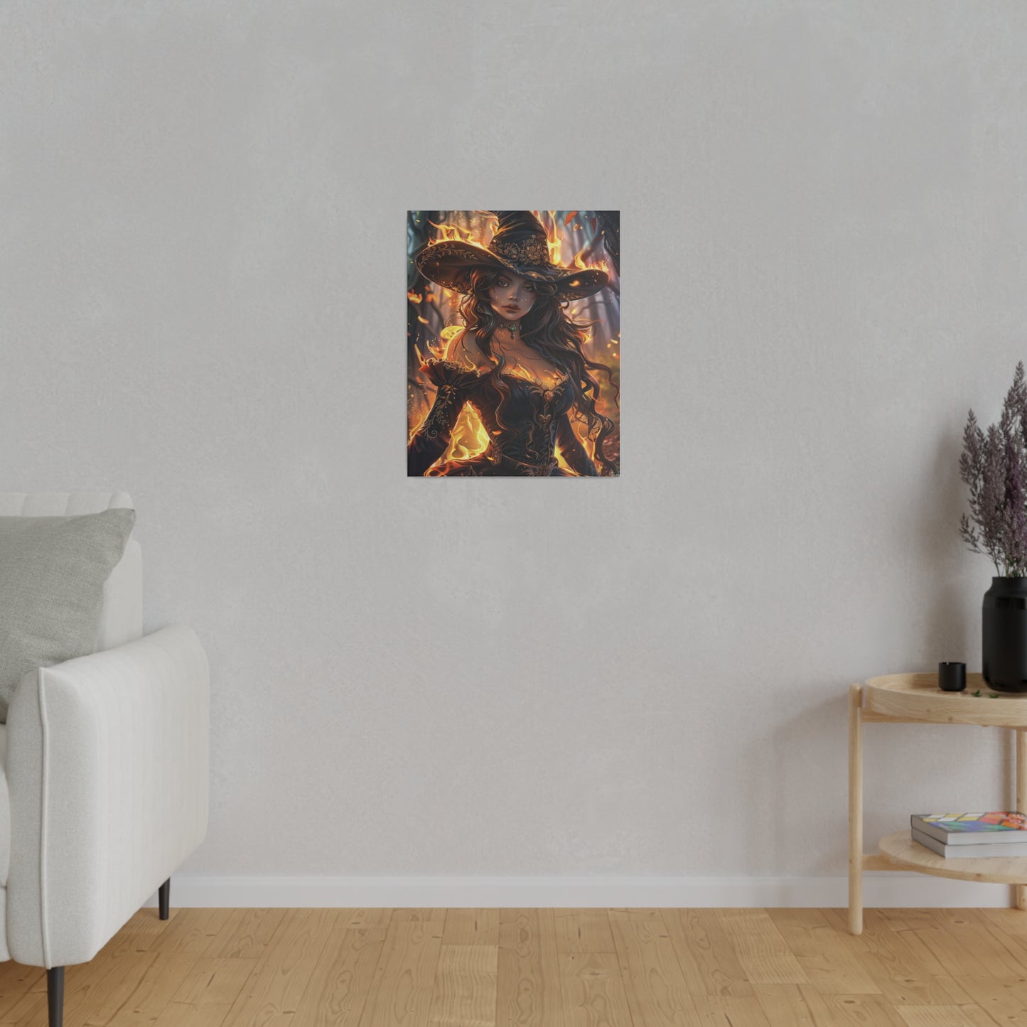 Flameborn Sorceress Matte Canvas Prints MysMuse - Premium Matte Canvas Prints from MysMuse - Just $41.99! Shop now at Mysterious Muse