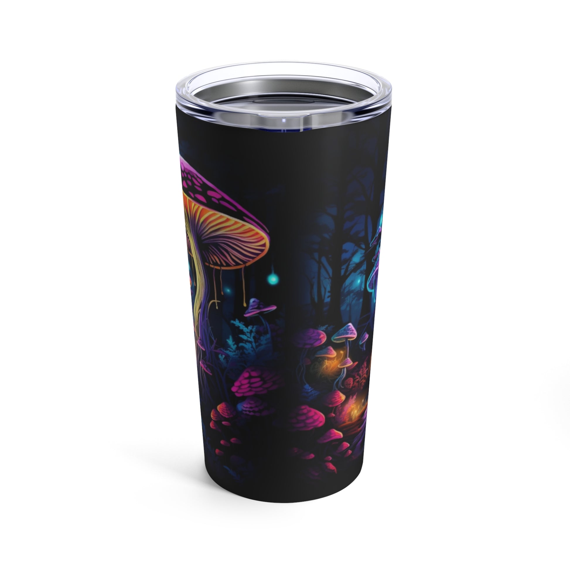 Luminous Neon Mushrooms Tumbler MysMuse - Premium Mug from Printify - Just $37.75! Shop now at Mysterious Muse