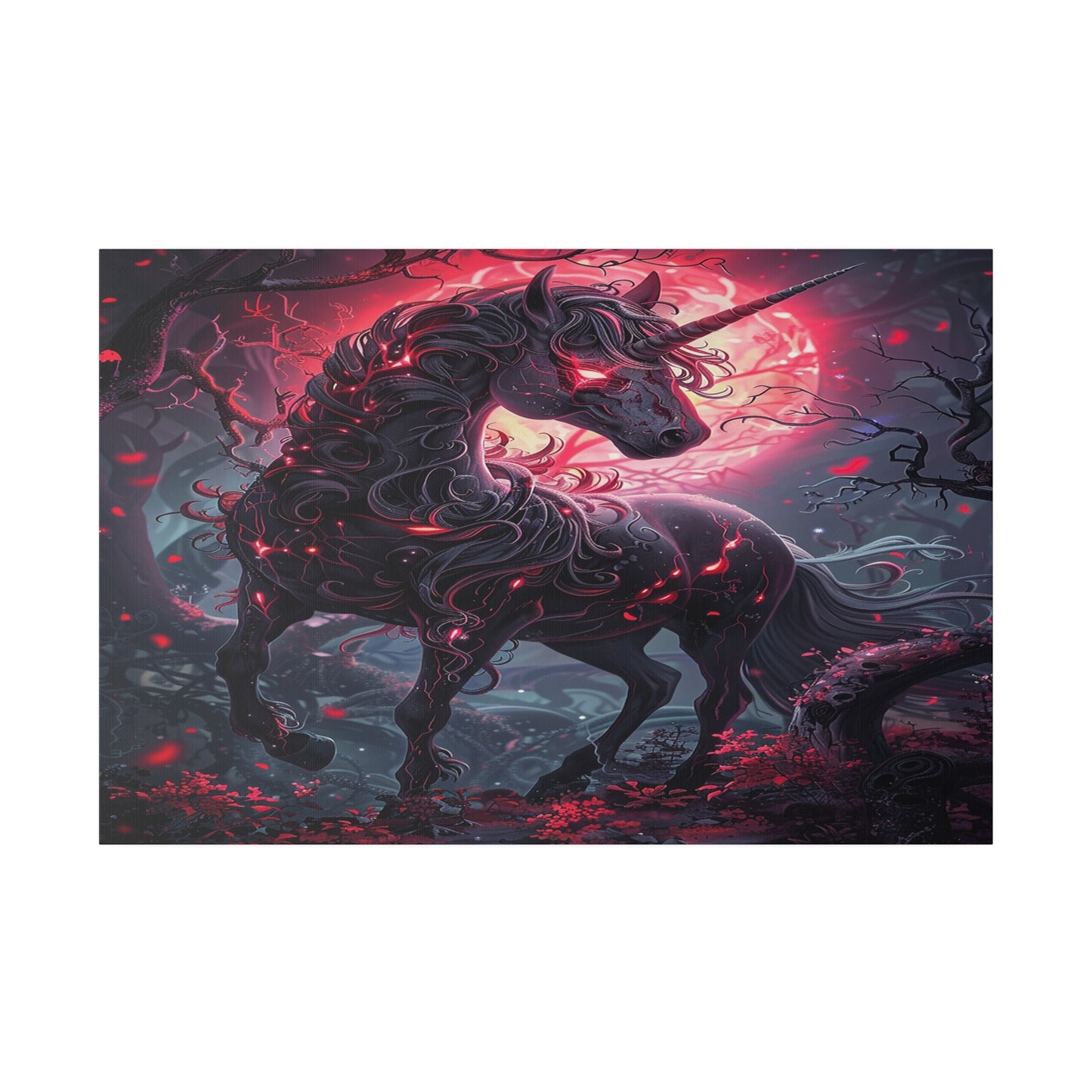 Nightmare Unicorn Matte Canvas Prints MysMuse - Premium Matte Canvas Prints from MysMuse - Just $41.99! Shop now at Mysterious Muse