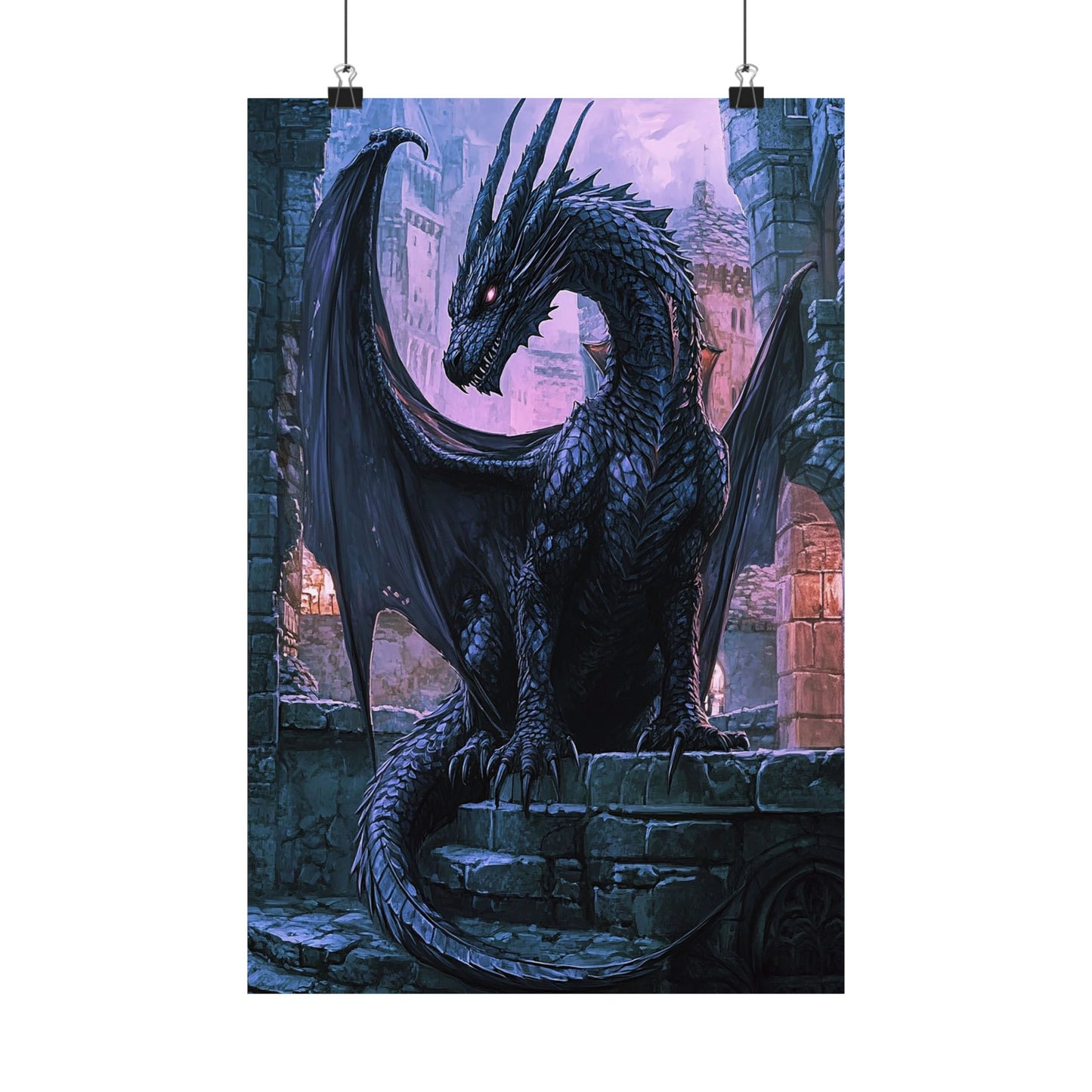 Ebonfire Guardian Matte Vertical Posters MysMuse. - Premium Matte Vertical Posters from MysMuse - Just $16.95! Shop now at Mysterious Muse