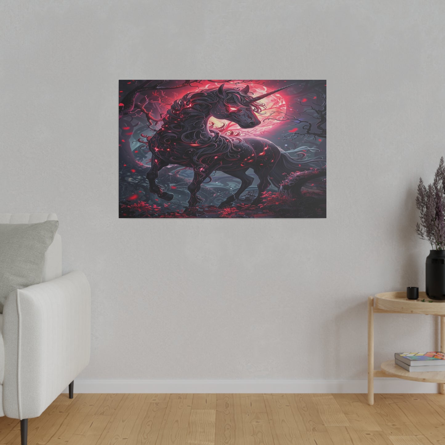 Nightmare Unicorn Matte Canvas Prints MysMuse - Premium Matte Canvas Prints from MysMuse - Just $41.99! Shop now at Mysterious Muse