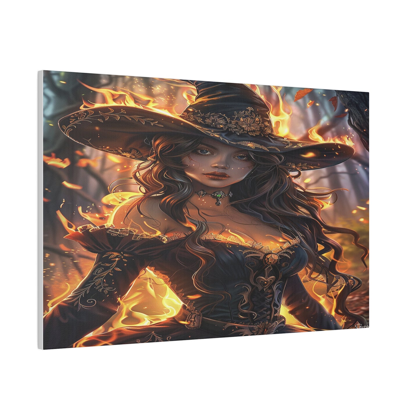 Flameborn Sorceress Matte Canvas Prints MysMuse - Premium Matte Canvas Prints from MysMuse - Just $41.99! Shop now at Mysterious Muse