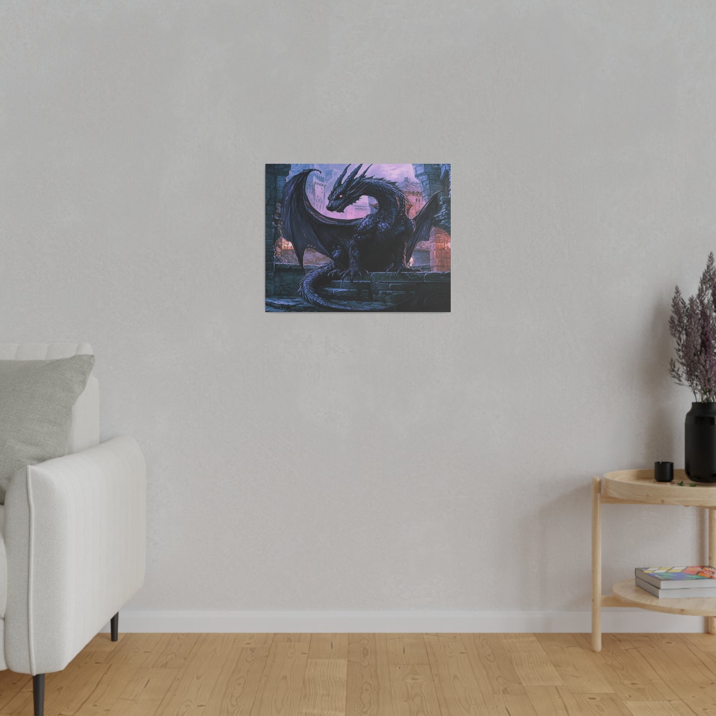 Ebonfire Guardian Matte Canvas Prints MysMuse - Premium Matte Canvas Prints from MysMuse - Just $41.99! Shop now at Mysterious Muse