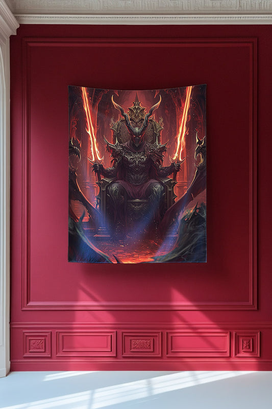 Demonic Dynasty Decorative Wall Tapestry MysMuse - Premium Decorative Wall Tapestry from MysMuse - Just $26.99! Shop now at Mysterious Muse