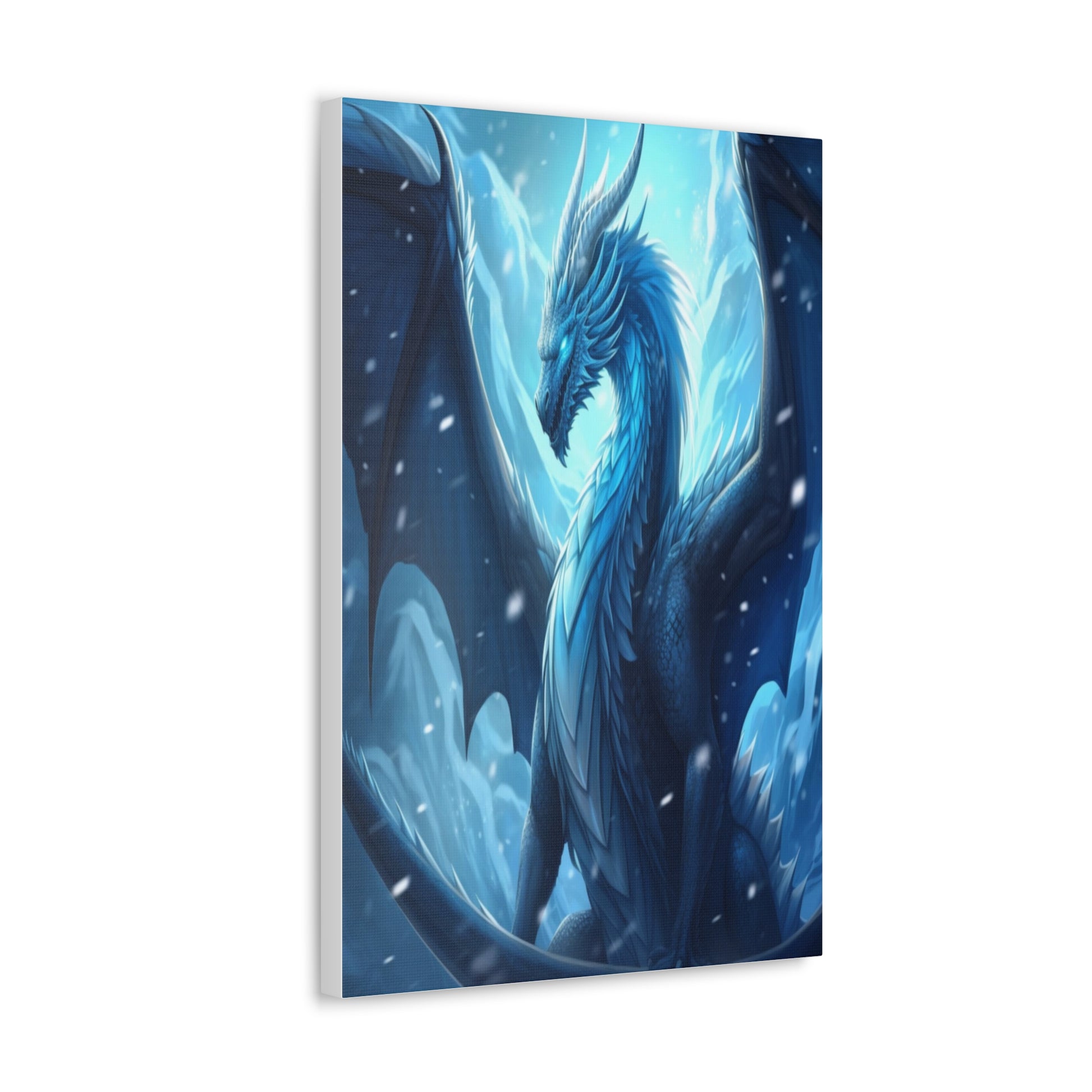 Blue Frost Dragon Canvas Gallery Wraps MysMuse - Premium Canvas from Printify - Just $16.99! Shop now at Mysterious Muse