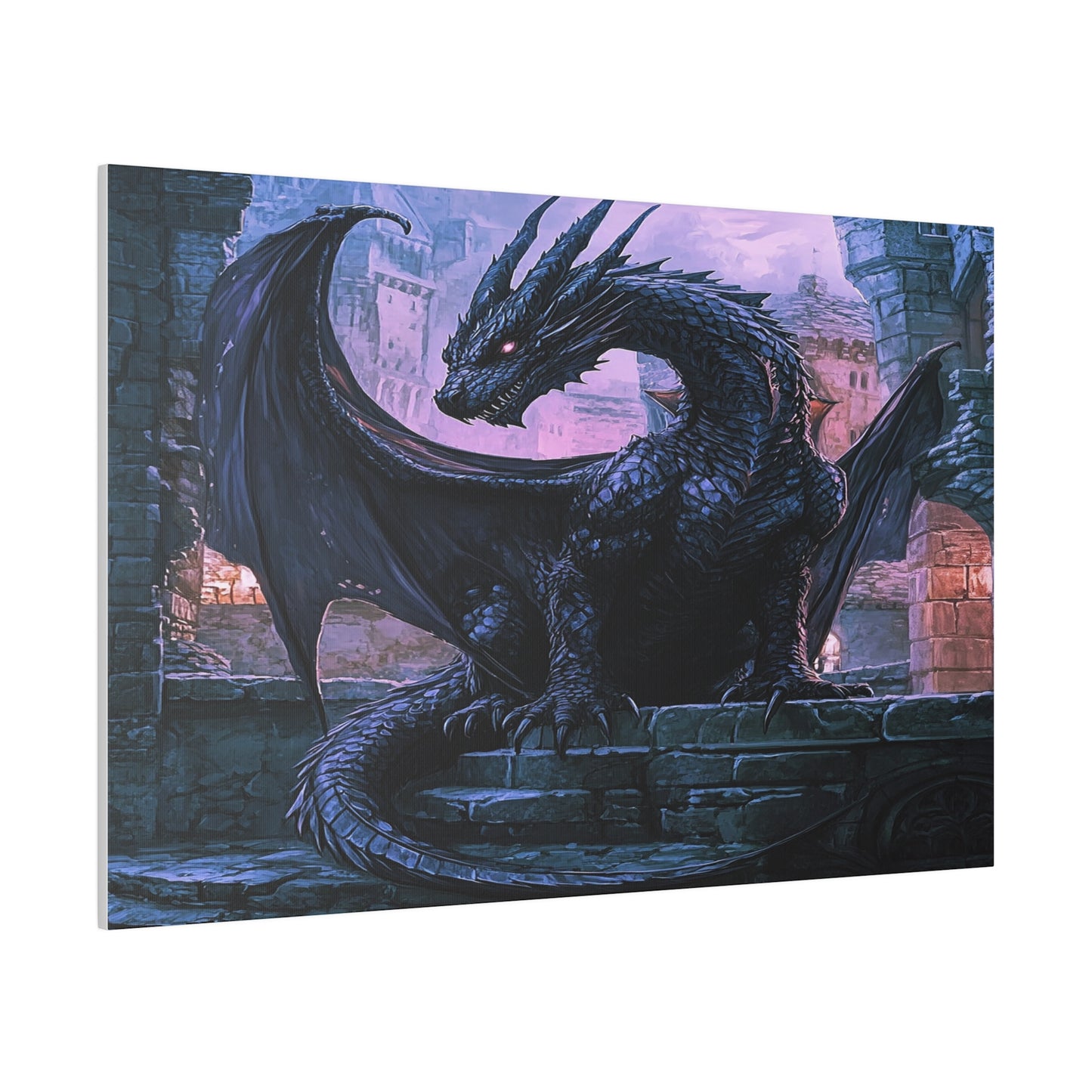 Ebonfire Guardian Matte Canvas Prints MysMuse - Premium Matte Canvas Prints from MysMuse - Just $41.99! Shop now at Mysterious Muse