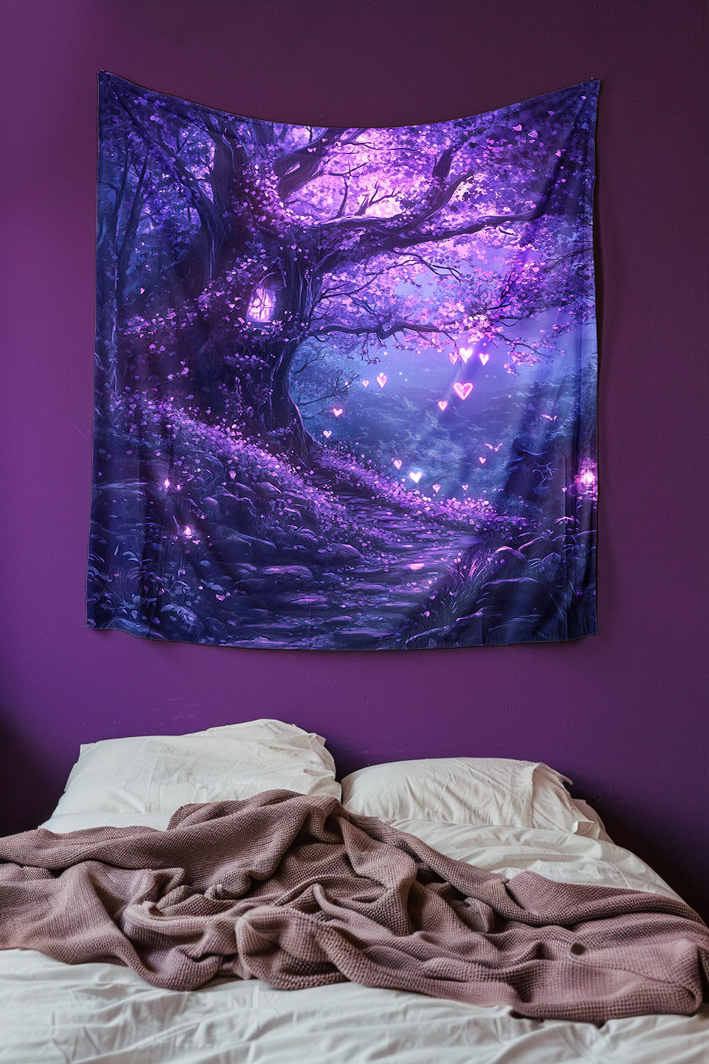 Luminary Hearts Path Decorative Wall Tapestry MysMuse - Premium Decorative Wall Tapestry from MysMuse - Just $26.99! Shop now at Mysterious Muse