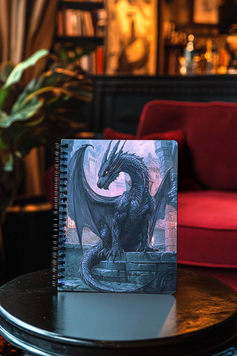 Ebonfire Guardian Spiral Notebook MysMuse - Premium Spiral Notebook from MysMuse - Just $14.99! Shop now at Mysterious Muse