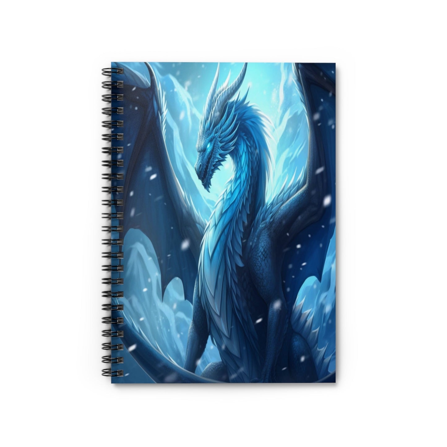 Blue Frost Dragon Spiral Notebook MysMuse - Premium Spiral Notebook from MysMuse - Just $14.99! Shop now at Mysterious Muse