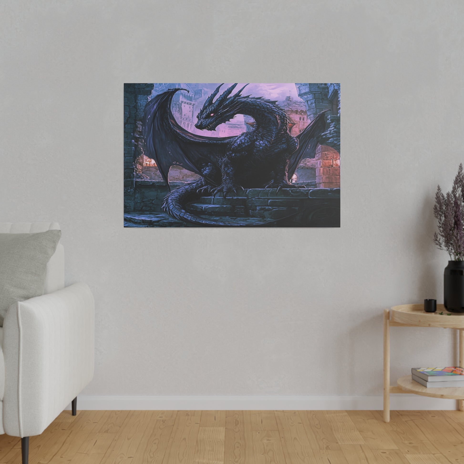 Ebonfire Guardian Matte Canvas Prints MysMuse - Premium Matte Canvas Prints from MysMuse - Just $41.99! Shop now at Mysterious Muse